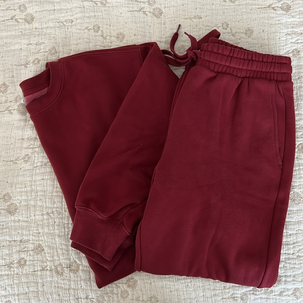 Cranberry red sweat set